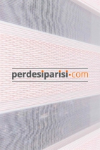 Astoria Pembe Plise Desenli Zebra Perde