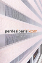Astoria Pembe Plise Desenli Zebra Perde