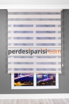 Astoria Vizon Plise Desenli Zebra Perde