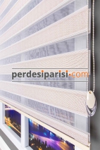 Astoria Vizon Plise Desenli Zebra Perde