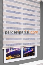 Astoria Vizon Plise Desenli Zebra Perde