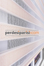 Astoria Vizon Plise Desenli Zebra Perde