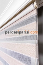 Astoria Vizon Plise Desenli Zebra Perde