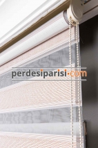Astoria Vizon Plise Desenli Zebra Perde