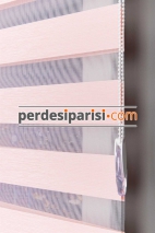 Bahama Pembe Çizgili Bambu Zebra Perde