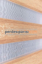 Begonvil Bej Altın Simli Sarmaşık Zebra Perde