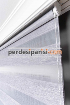 Begonvil Mavimsi Gri Simli Sarmaşık Zebra Perde