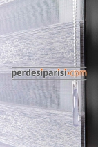 Begonvil Mavimsi Gri Simli Sarmaşık Zebra Perde