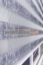 Fiore Füme Desenli Zebra Perde