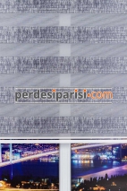Fiore Füme Desenli Zebra Perde