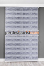 Fiore Füme Desenli Zebra Perde