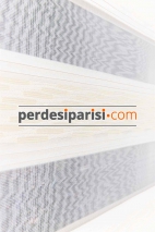 Sümela Krem Plise Desenli Zebra Perde