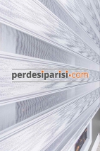 Star Gri Gümüş Simli Plise Zebra Perde