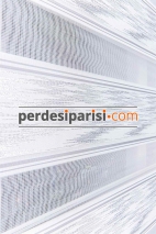 Star Gri Gümüş Simli Plise Zebra Perde