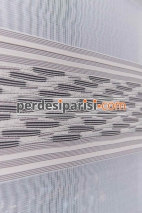 Sümela Vizon Plise Desenli Zebra Perde