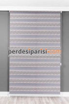 Sümela Vizon Plise Desenli Zebra Perde