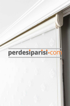 Zeta Damask Ekru Çiftli Stor Perde