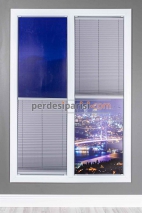 Koyu Gri Karartma Cam Balkon Plise Perde