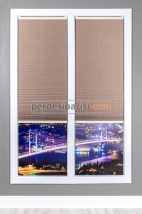 Kahve Karartma Cam Balkon Plise Perde