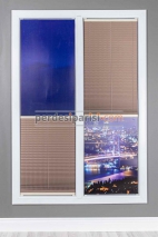 Kahve Karartma Cam Balkon Plise Perde