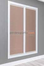 Kahve Karartma Cam Balkon Plise Perde