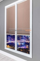Kahve Karartma Cam Balkon Plise Perde