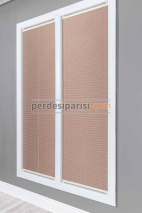 Kahve Karartma Cam Balkon Plise Perde