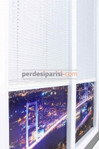 Toronto Beyaz Simli Cam Balkon Plise Perde