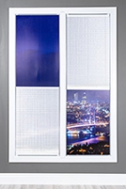 Toronto Beyaz Simli Cam Balkon Plise Perde