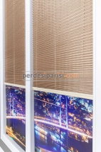 Kahve Şantuklu Cam Balkon Plise Perde 