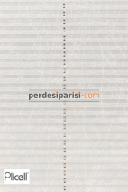 Plicell Bej Mermer Desenli Plise Perde