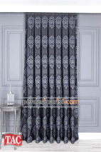 Taç Claose Lacivert Damask Pano Fon Perde