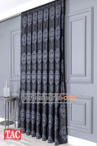 Taç Claose Lacivert Damask Pano Fon Perde