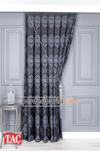 Taç Claose Lacivert Damask Pano Fon Perde