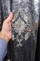 Venüs Damask Siyah Altın Pano Fon Perde