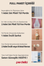 Damask Gülkurusu Full Paket Perde