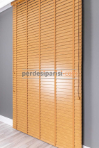 Koyu Meşe 50 MM Polywood Ahşap Jaluzi Perde