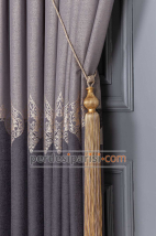 Damask Bej Vizon Pano Fon Perde
