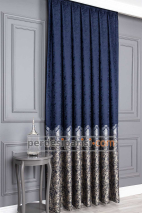 Venüs Damask Lacivert Pano Fon Perde