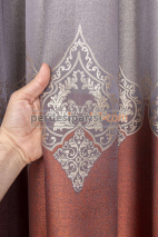Damask Taba Bej Pano Fon Perde