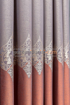 Damask Taba Bej Pano Fon Perde