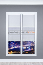 Perdello Keten Beyaz Gece Gündüz Plise Perde