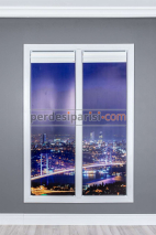 Perdello Keten Beyaz Gece Gündüz Plise Perde
