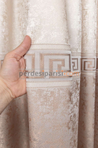 Versace Krem Bej Pano Fon Perde