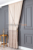 Versace Krem Bej Pano Fon Perde